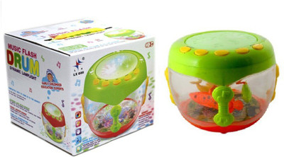 

ToysBuggy Musical Flash Drum With Flashing Lights And Rotating Fish(Multicolor)