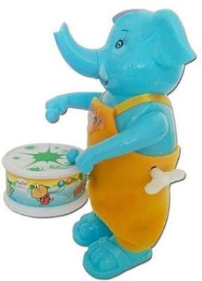 

Imported Elephant Windup Drummer Toy(Blue)