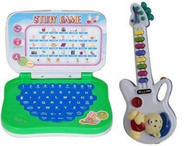 

AR Enterprises Multicolored Musical Guitar with Learning Laptop(Multicolor)