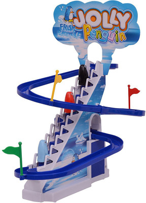 

kts KHALSA TOYS AND SALES Battery Operated Jolly Penguin Racing Set (blue, white)(Multicolor)