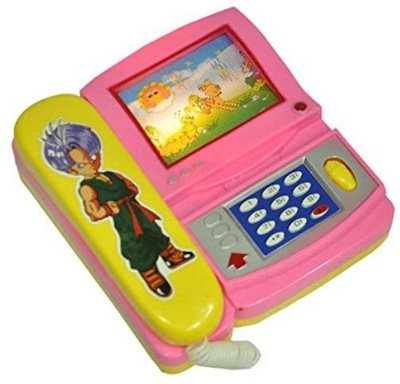 

kts khalsa toys and sales Musical Phone with Cartoon Moving Screen(Multicolor)
