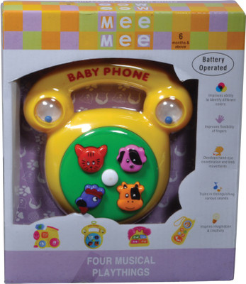 

MeeMee Cheerful Baby Phone - Part of Four Musical Playthings(Green)