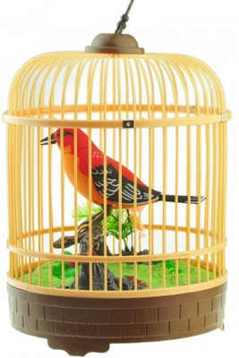 

9 Perfect Battery Powered Sound Activated Singing Heartful Bird In Cage(Multicolor)