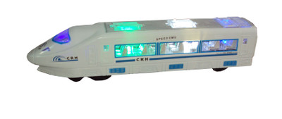 

Parteet High Speed Train with Flashing Light and Music for Kids(White)