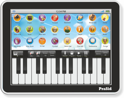 

Prasid Kids 25 Key Music Learning Centre Synthesizer With Key Record & Play(Black, White)