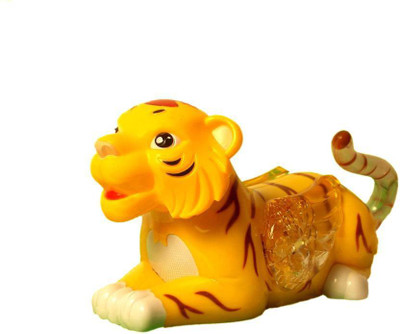 Variety Gift Centre Musical Tiger with lighting moving wings, Bump and go action(Yellow)
