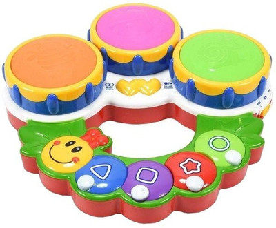 

AR Enterprises Multicolor Plastic Caterpillar Shaped Toy Drum(Multicolor)