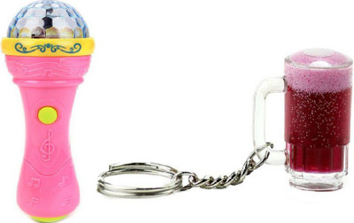

AR Enterprises Multicolored Musical Electric 3D Mic with Fancy Key Ring for kids(Multicolor)
