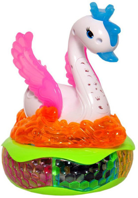MK Enterprises Swan with Music and 3D lights(Multicolor)