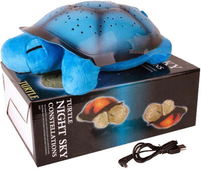 

ShopMeFast Turtle Night Sky Constellation Projector Light Lamp With Music, Usb Cable(Blue)