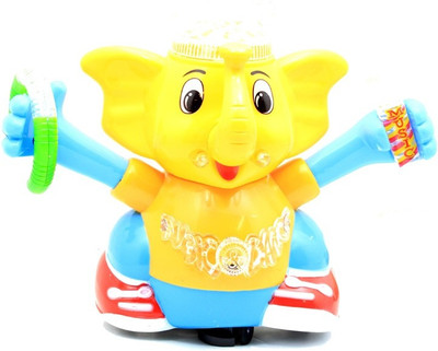 

Turban Toys Dancing Elephant With Light & Sound(Multicolor)