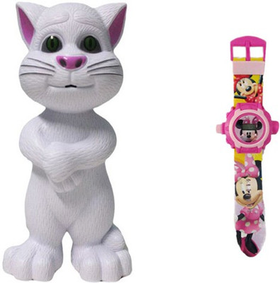 

Aquaras white tom cat and mickey mouse watch(Multicolor)