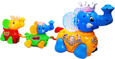 

Turban Toys Cute Clever Elephant With Family(Multicolor)