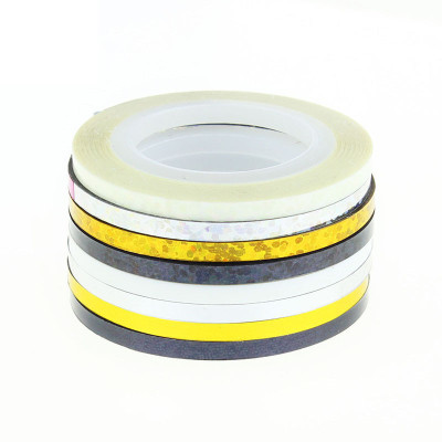 

SKI 3mm Nail Art Stickers Striping Rolls For Decoration(Gold Silver B/W)