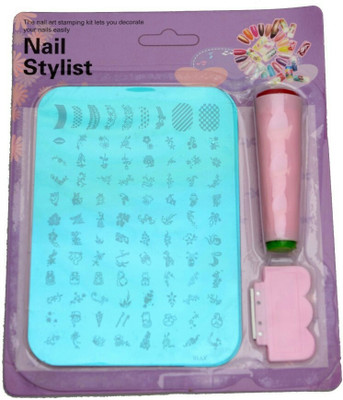 

Royalifestyle Nail Art Stamping Kit Image Plate With 97 Designs(Pink)