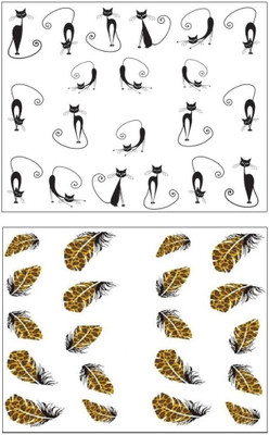 

Jenna Manicure Water Transfer Nail Art Decals Stickers- Sapphire Series NR-064(Multicolor)