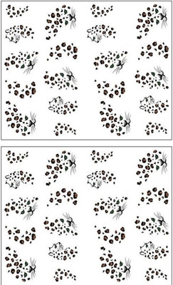 

Jenna Manicure Water Transfer Nail Art Decals Stickers- Sapphire Series NR-086(Multicolor)