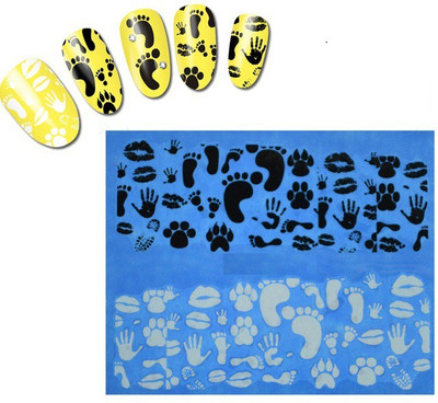 

Azzuro Water Transfer Nail Art Decals Sticker(Lace Pattern)