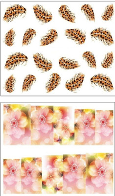 

Jenna Manicure Water Transfer Nail Art Decals Stickers- Sapphire Series NR-158(White)