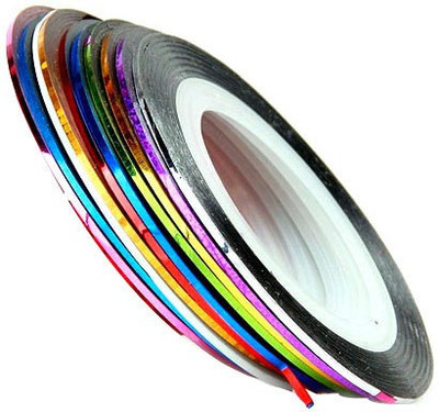 

Beautycura 10 Pcs Mixed Color Nail Art Stickers,Decoration striping tapes(Multi Color)