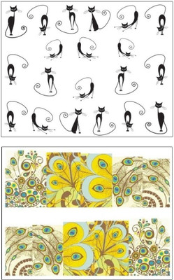 

Jenna Manicure Water Transfer Nail Art Decals Stickers- Sapphire Series NR-058(Multicolor)
