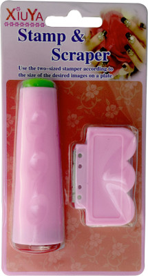 

Savni nail art 2 sided stamp and scraper(pink)