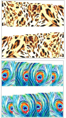 

Jenna Manicure Water Transfer Nail Art Decals Stickers- Sapphire Series NR-305(White)