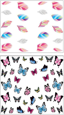 

Jenna Manicure Water Transfer Nail Art Decals Stickers- Sapphire Series NR-005(White)