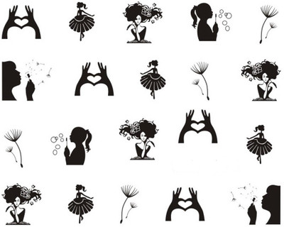 

Azzuro Water Transfer Nail Art Decals Sticker(Sweet Girl)
