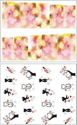 

Jenna Manicure Water Transfer Nail Art Decals Stickers- Sapphire Series NR-180(White)