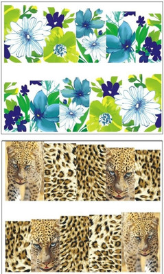 

Jenna Manicure Water Transfer Nail Art Decals Stickers- Sapphire Series NR-173(White)