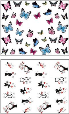 Jenna Manicure Water Transfer Nail Art Decals Stickers- Sapphire Series NR-085(Multicolor)