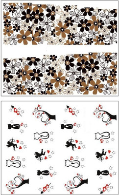 

Jenna Manicure Water Transfer Nail Art Decals Stickers- Sapphire Series NR-054(White)
