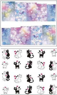 

Jenna Manicure Water Transfer Nail Art Decals Stickers- Sapphire Series NR-153(White)