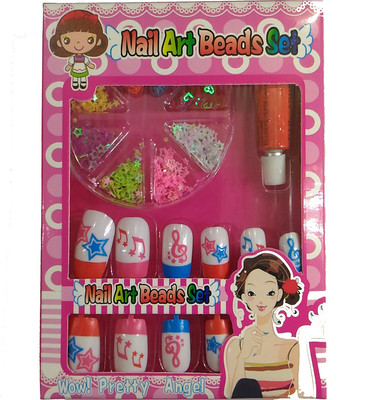

SENECIO™ Nail Art Gift Set Include Applicator Pre-Designed Nails & Glue Acrylic Tips Stud(Multicolor)
