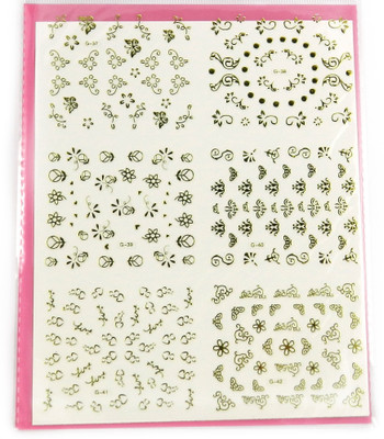 

Savni big pack of nail art stickers t38(yellow)