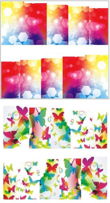 

Jenna Manicure Water Transfer Nail Art Decals Stickers- Sapphire Series NR-258(White)