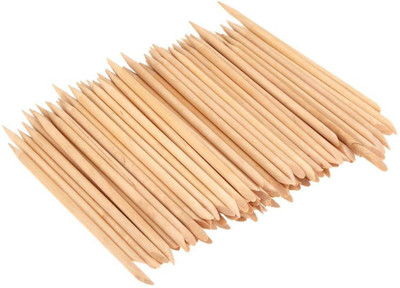 

Mamaboo 50 pcs Wood Stick Nail Art Pusher Remover(Brown)