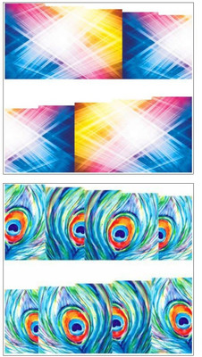 

Jenna Manicure Water Transfer Nail Art Decals Stickers- Sapphire Series NR-281(Multicolor)