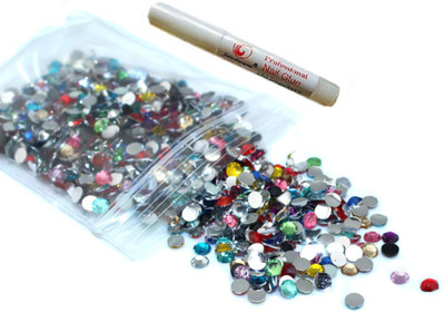 

SENECIO™ 'S 100Pc Mix Rhinestone & 2g Mini Professional Beauty Decorate Tips Nail Art Acrylic Glue(Multicolor)