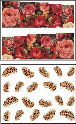 

Jenna Manicure Water Transfer Nail Art Decals Stickers- Sapphire Series NR-117(White)