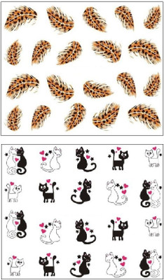 

Jenna Manicure Water Transfer Nail Art Decals Stickers- Sapphire Series NR-161(White)