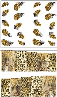 

Jenna Manicure Water Transfer Nail Art Decals Stickers- Sapphire Series NR-167(White)