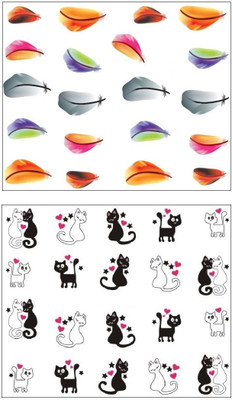 

Jenna Manicure Water Transfer Nail Art Decals Stickers- Sapphire Series NR-036(White)