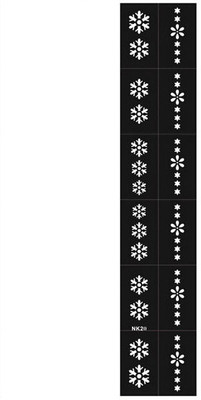 

Jinny International 12 Tips/Sheet Mixed Nail Art Manicure Stencil Stickers(Black)