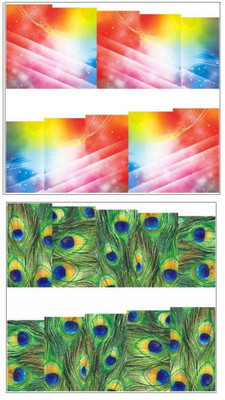 

Jenna Manicure Water Transfer Nail Art Decals Stickers- Sapphire Series NR-246(Multicolor)