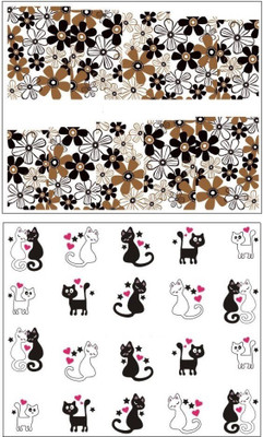 

Jenna Manicure Water Transfer Nail Art Decals Stickers- Sapphire Series NR-053(White)