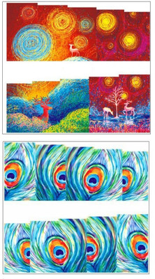 

Jenna Manicure Water Transfer Nail Art Decals Stickers- Sapphire Series NR-206(Multicolor)