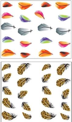 

Jenna Manicure Water Transfer Nail Art Decals Stickers- Sapphire Series NR-031(White)