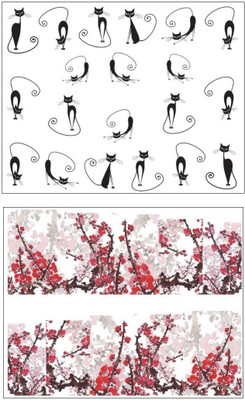 

Jenna Manicure Water Transfer Nail Art Decals Stickers- Sapphire Series NR-067(Multicolor)